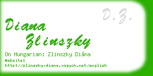 diana zlinszky business card
