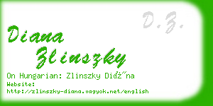 diana zlinszky business card